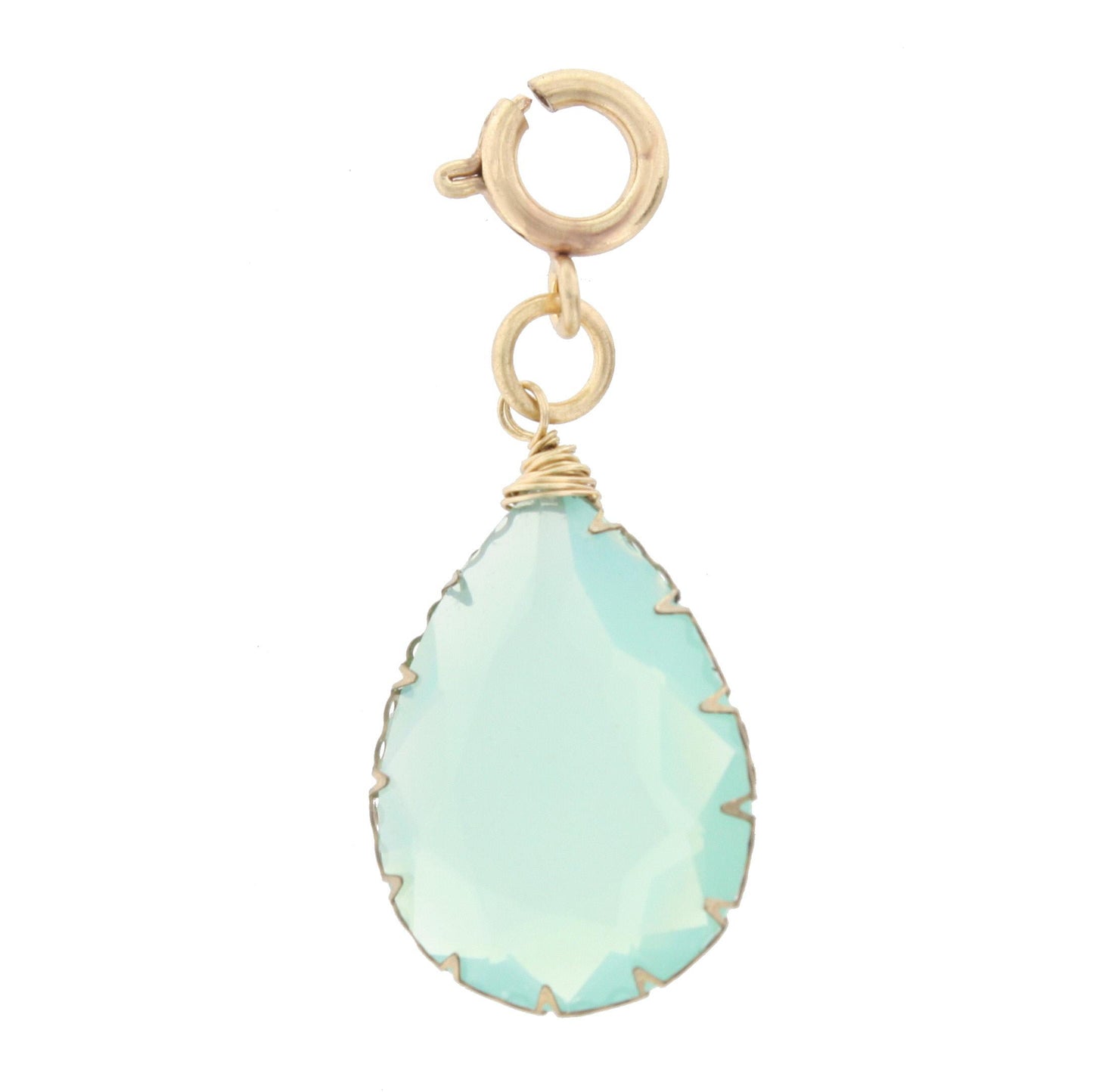 Faceted Green Stone Charm