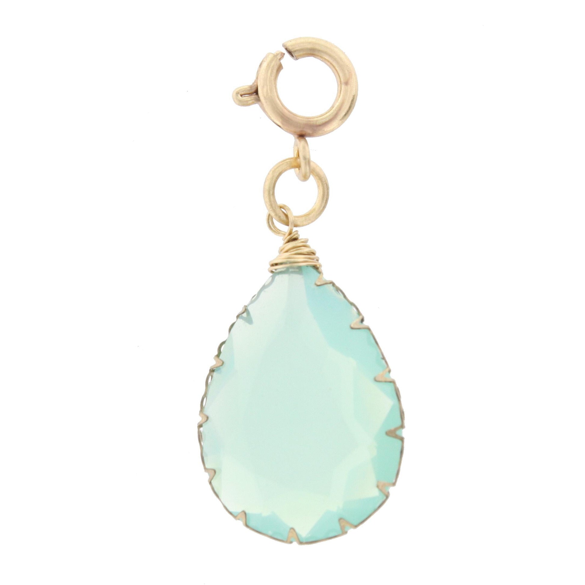 Faceted Green Stone Charm