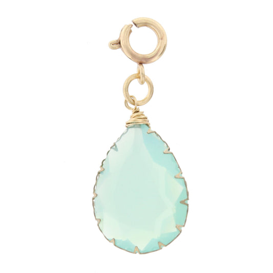 Faceted Green Stone Charm