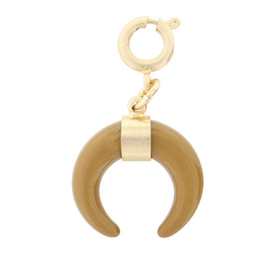 Brown Double Horn Charm