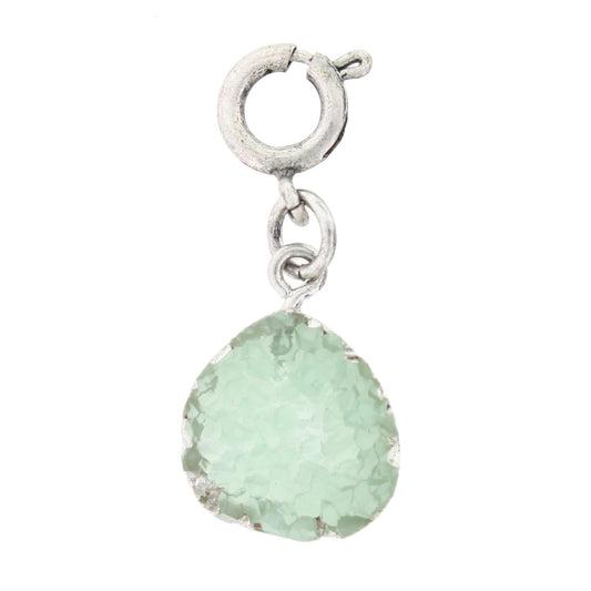 Green Druzy Charm