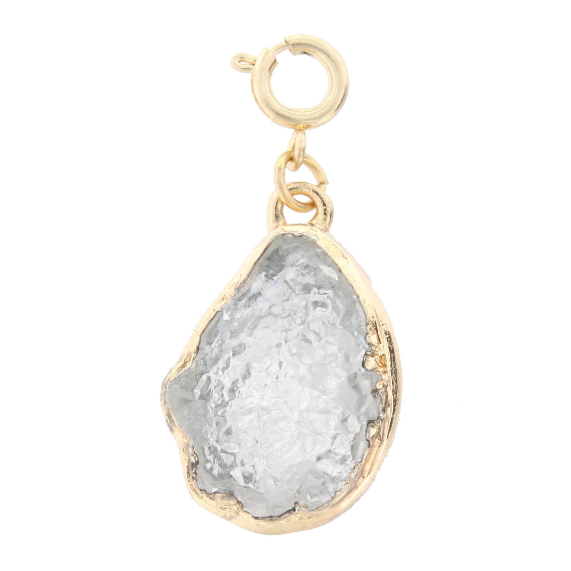 Clear Druzy Charm