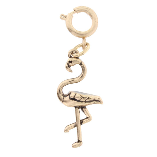 Gold "Stand Tall" Flamingo Charm