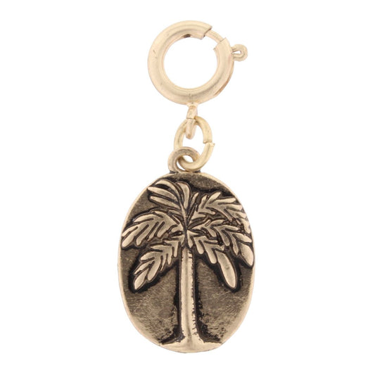 Gold Tropic Daze Palm Tree Charm