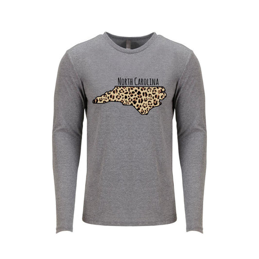 North Carolina Leopard State Long Sleeve T-Shirt S