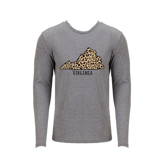 Virginia Leopard State Long Sleeve T-Shirt L