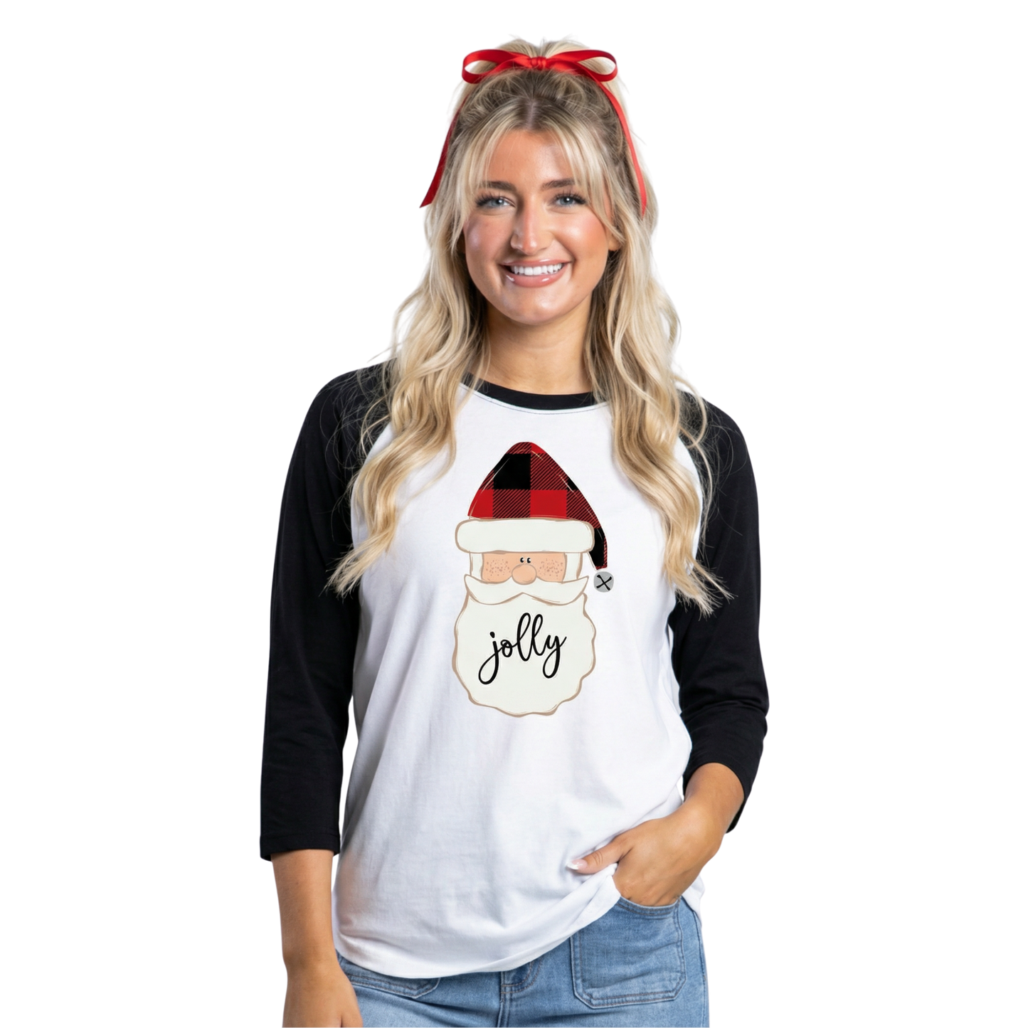 Jolly Santa 3/4 Sleeve T-Shirt