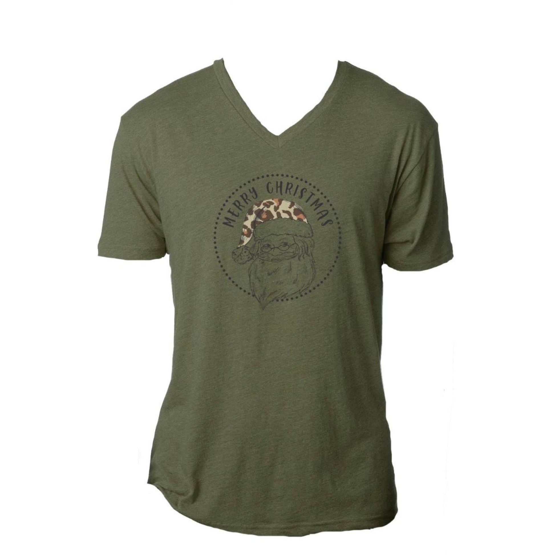 Leopard Santa T-Shirt L