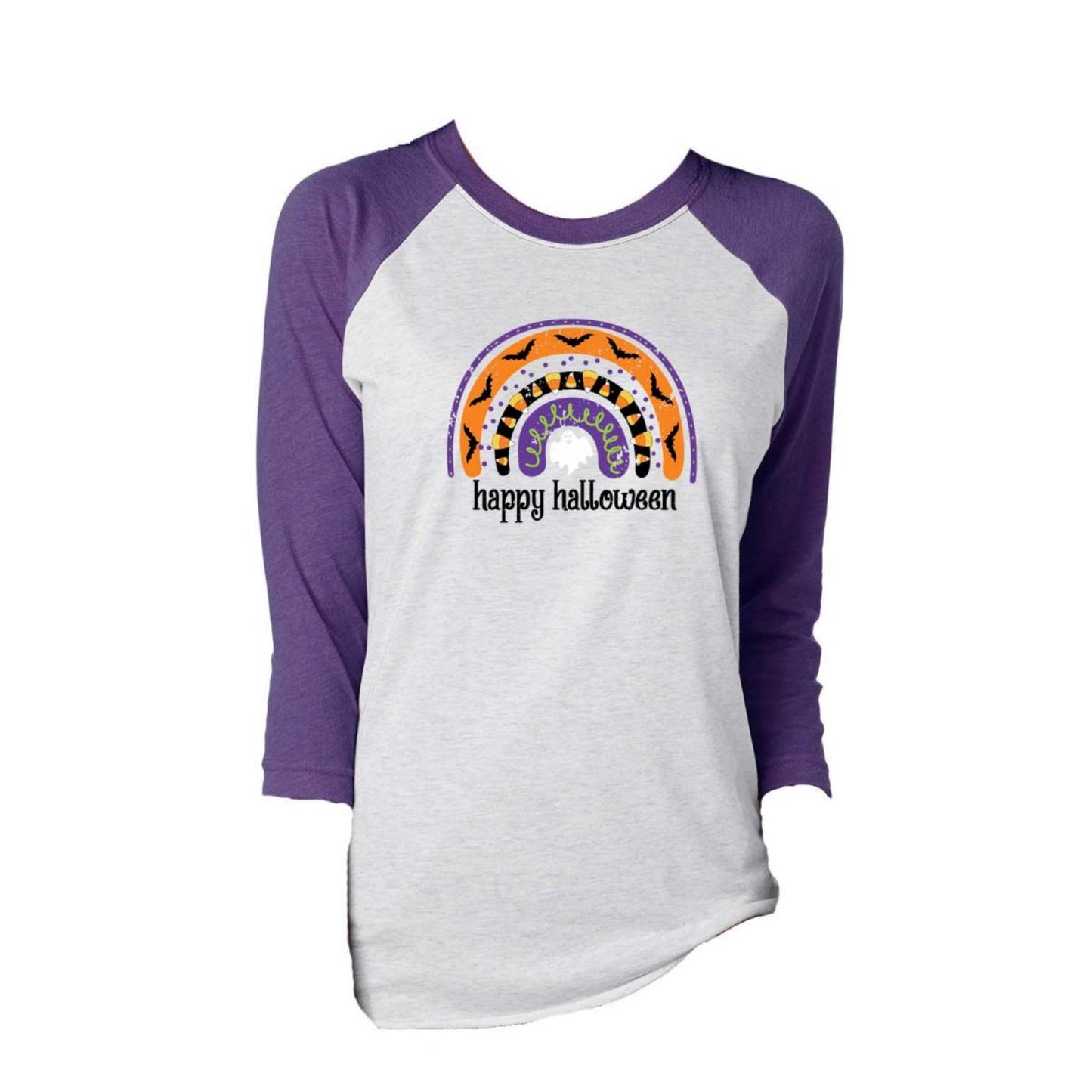 Kids Halloween Rainbow 3/4 Sleeve T-Shirt XS