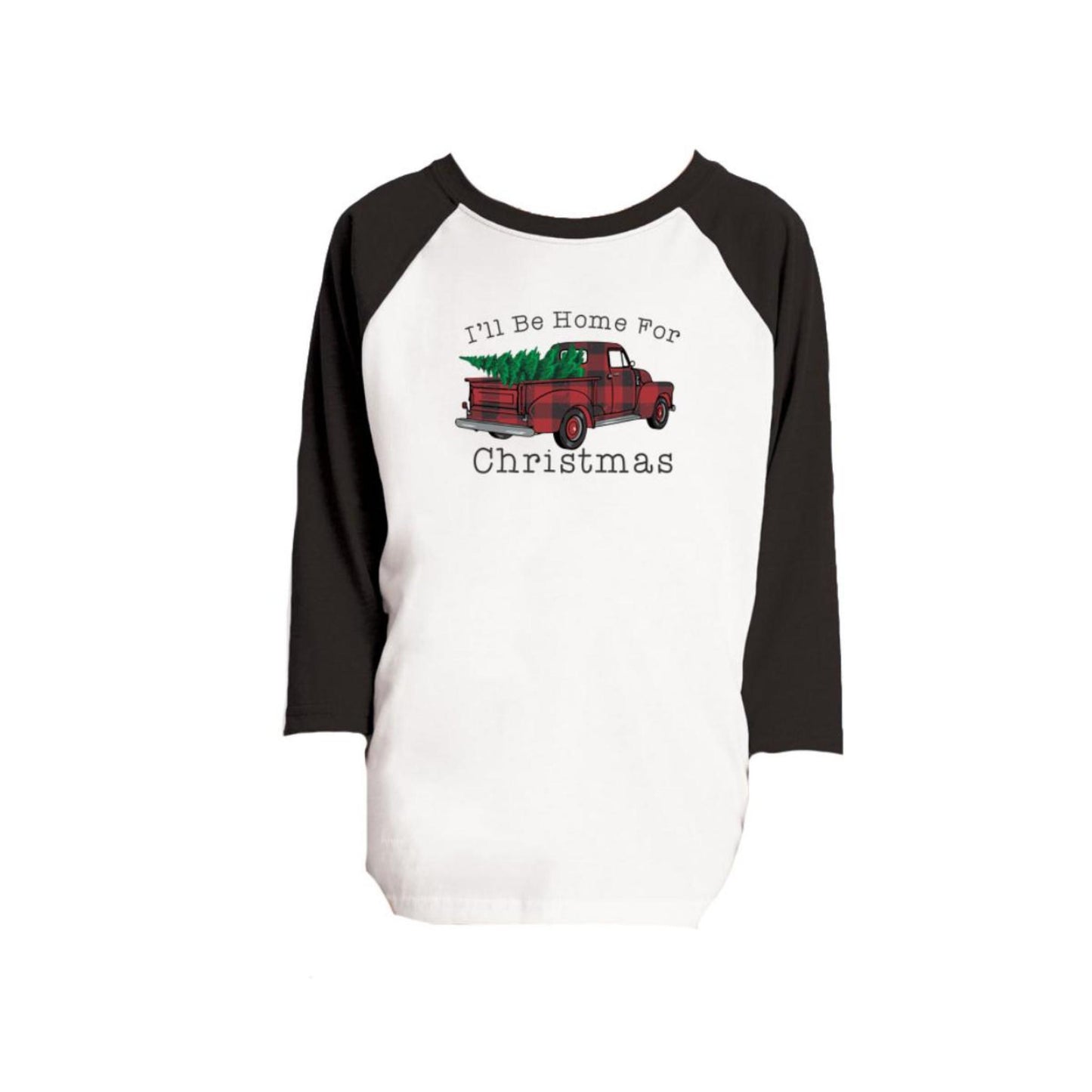 Kids I'll Be Home For Christmas 3/4 Sleeve T-Shirt 2T