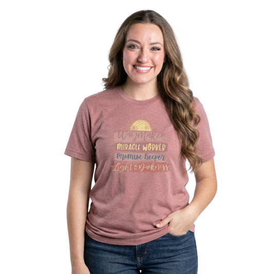 Waymaker Miracle Worker Promise Keeper Light in the Darkness  T-Shirt