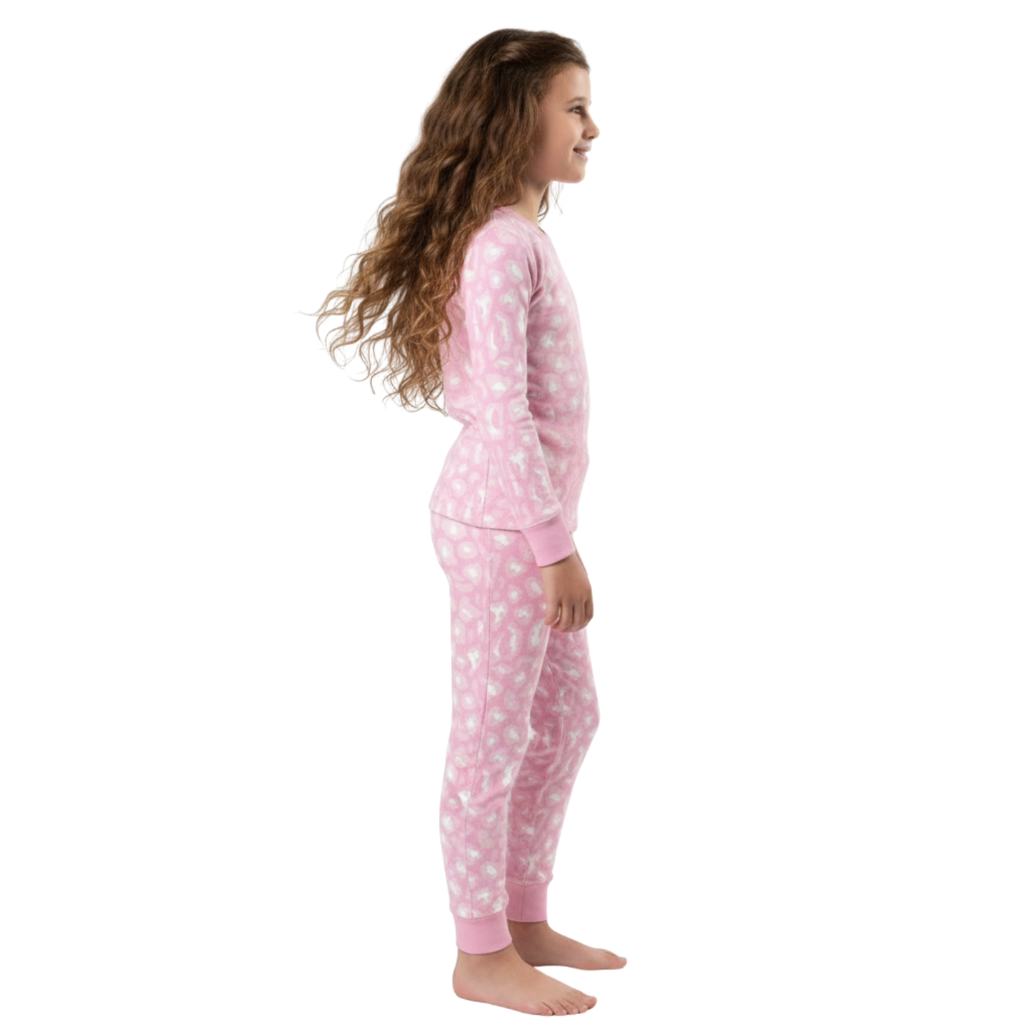 Kids Wild Guess Jammie Long Sleeve Jogger Set - Cozy Girls Pajamas
