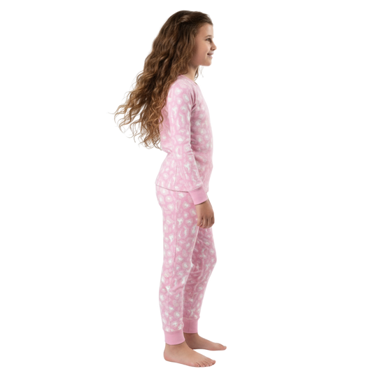 Kids Wild Guess Jammie Long Sleeve Jogger Set - Cozy Girls Pajamas