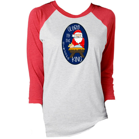 Glory To The Newborn King 3/4 Sleeve T-Shirt S