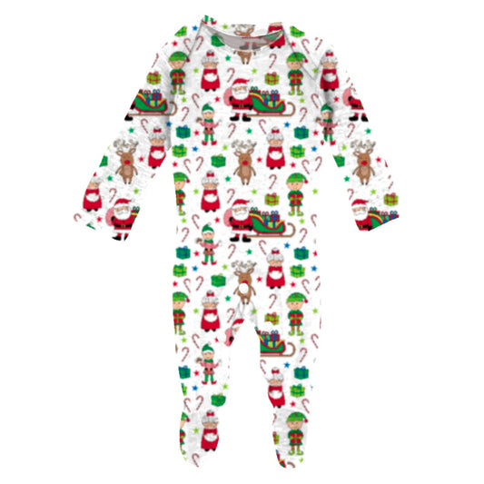 Kids All Things Christmas Jammie Onesie NB