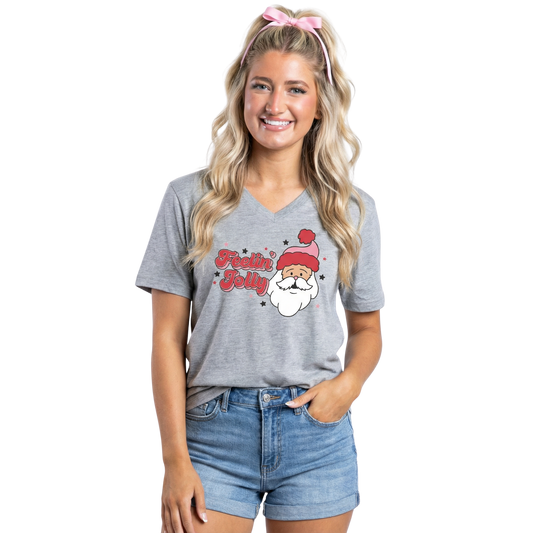Feelin' Jolly Santa T-Shirt