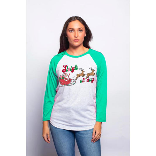 Sleigh all Day 3/4 Sleeve T-Shirt
