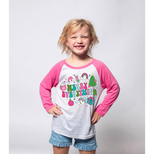Kids Merry Everything 3/4 Sleeve T-Shirt XS