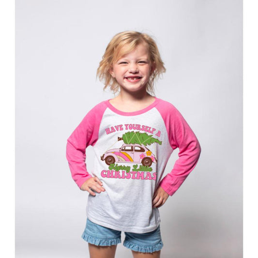 Kids Have Yourself a Merry Little Christmas 3/4 Sleeve T-Shirt XS