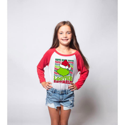 Kids Hate Hate Hate 3/4 Sleeve T-Shirt XS