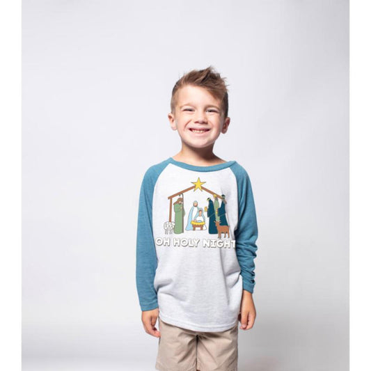Kids Oh Holy Night 3/4 Sleeve T-Shirt XS