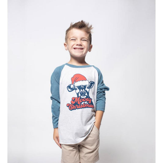 Kids Mooey Christmas 3/4 Sleeve T-Shirt S