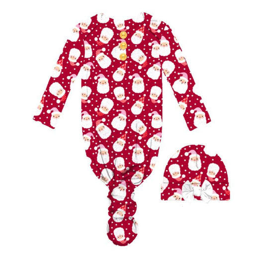 Infant The Most Wonderful Time of the Year Infant Gown and Beanie Set