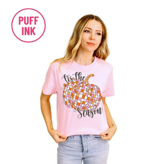 Tis the Season Disco Pumpkin T-Shirt L