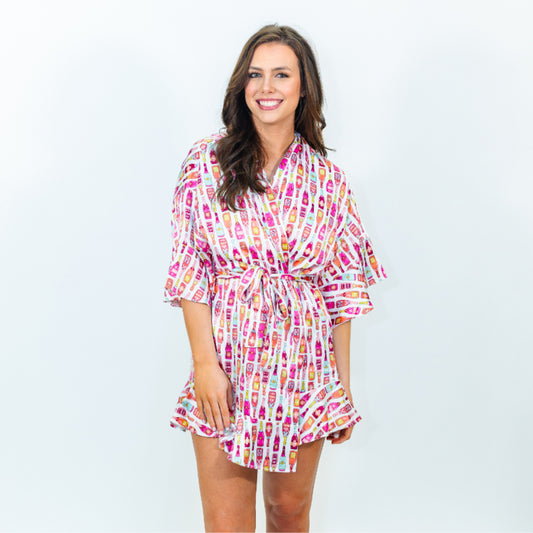 Bubbly Satin Robe M/L