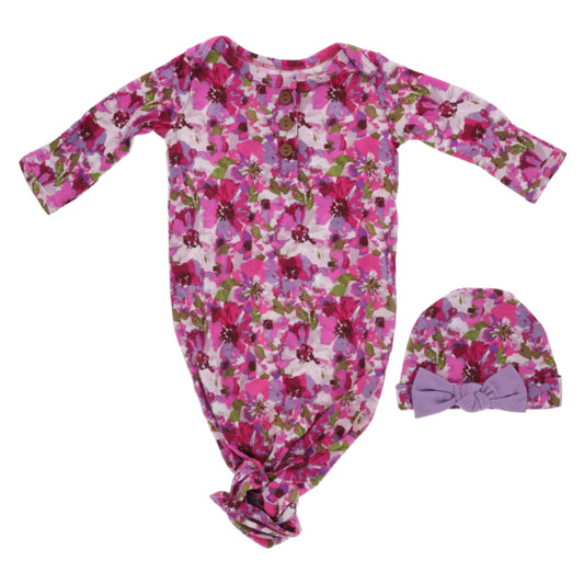 Kids Polly Infant Gown and Beanie Set