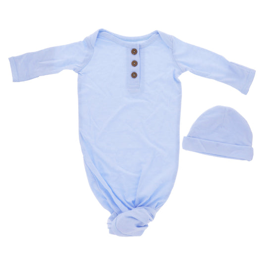 Kids Bay Infant Gown and Beanie Set