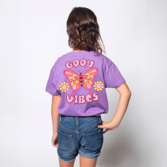 Kids Good Vibes Crew Neck T-Shirt 2T