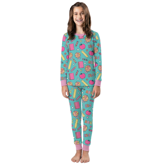 Kids Teacher Era Pajama Set - School Themed Sleepwear