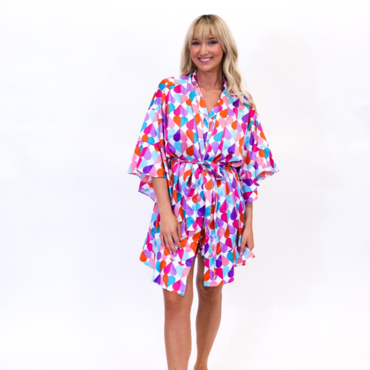 Sweet Heart Satin Robe XL/2XL