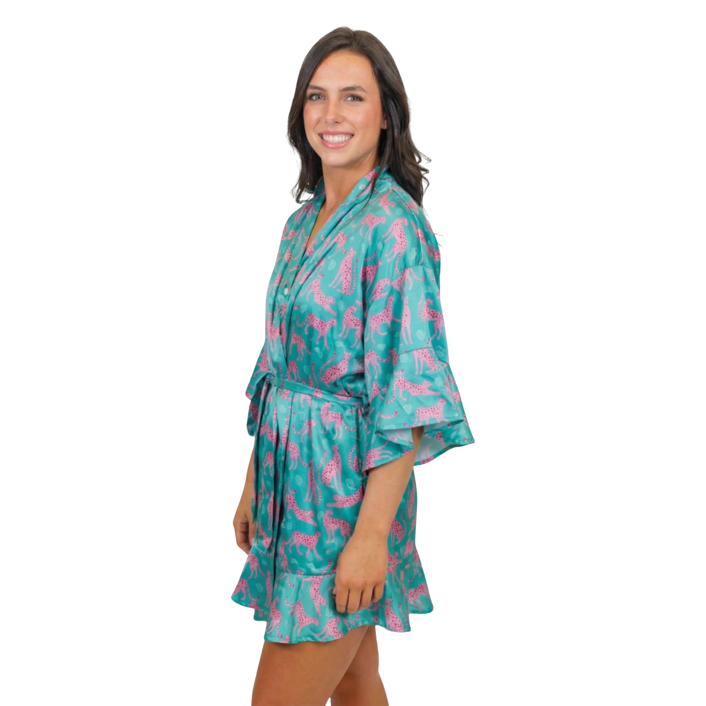 See Ya Cheetah Satin Robe - Luxe Animal Print Sleepwear