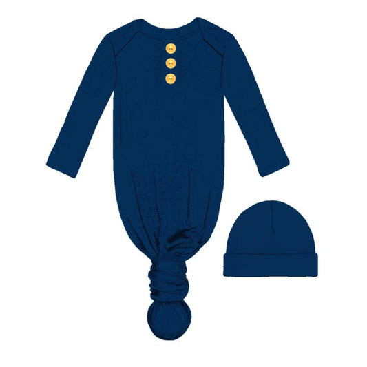 Kids Deep Sea Baby Gown and Beanie Set