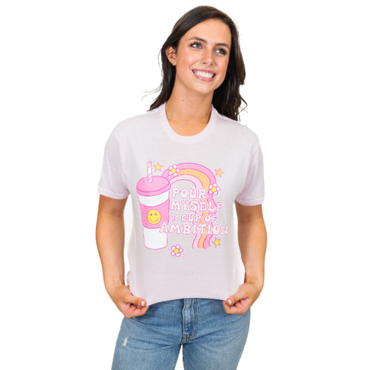 Pour Myself a Cup of Ambition Crew T-Shirt L