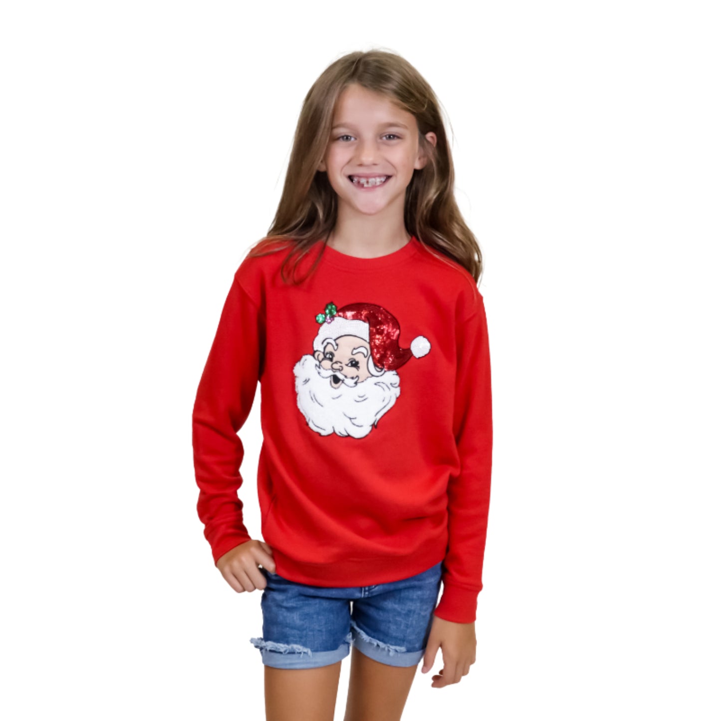 Kids Merry Man Red Crew Neck Sweatshirt