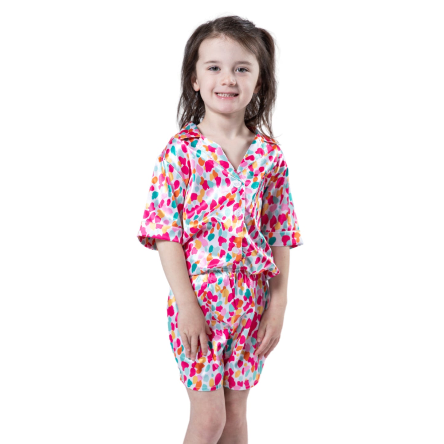 Kids Confetti Bloom Pajama Short Set
