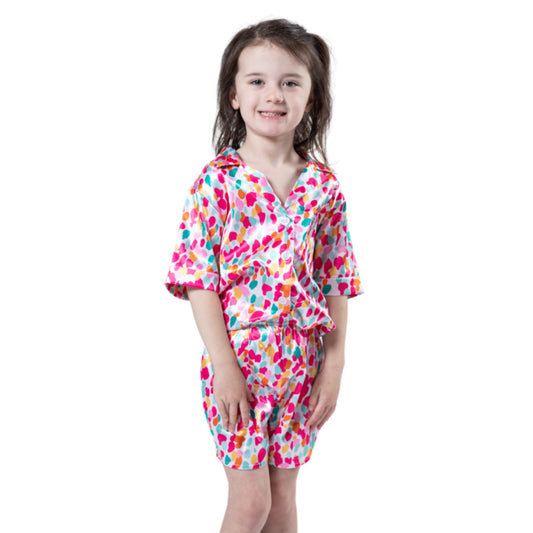 Kids Confetti Bloom Pajama Short Set