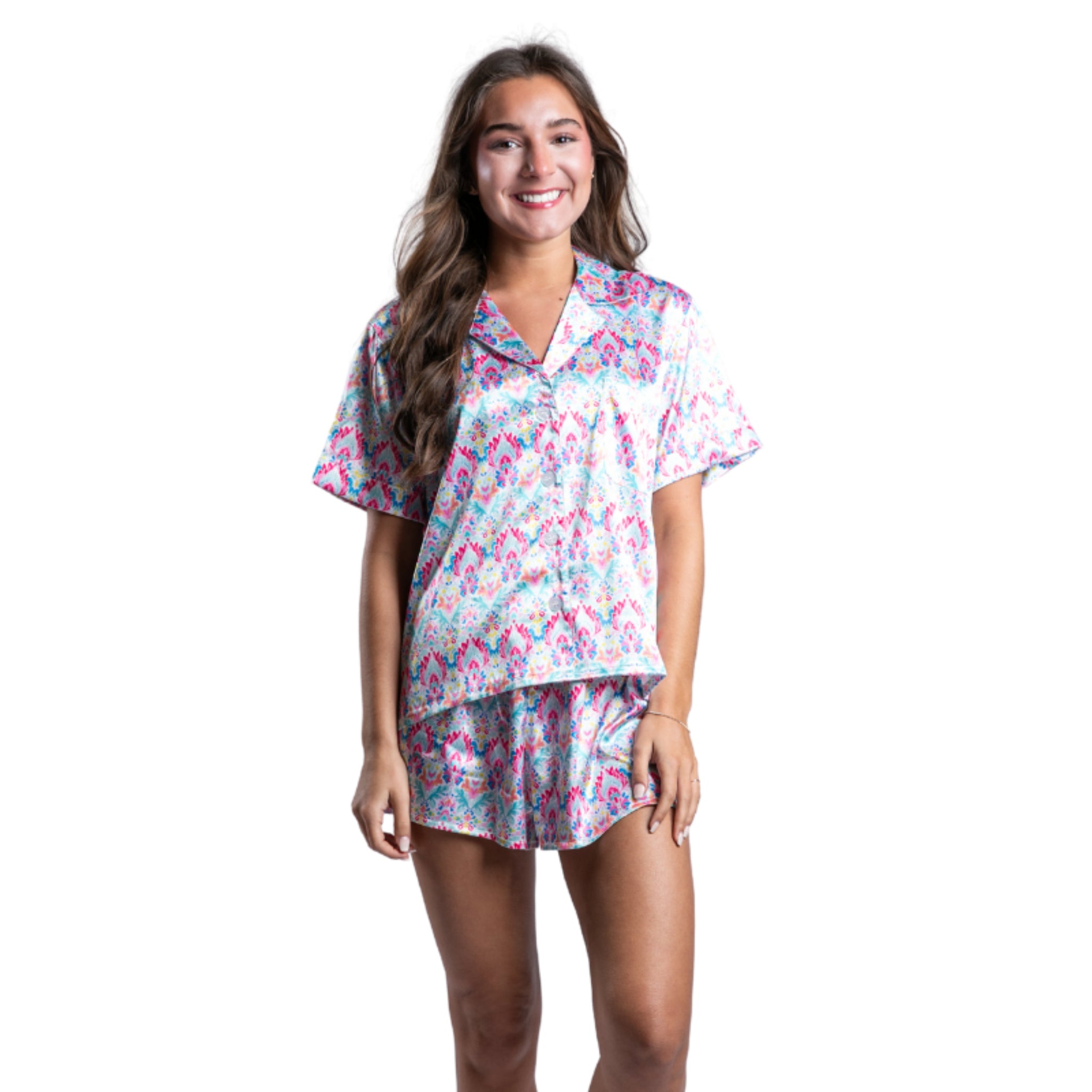 Penelope Satin Pajama Short Set S