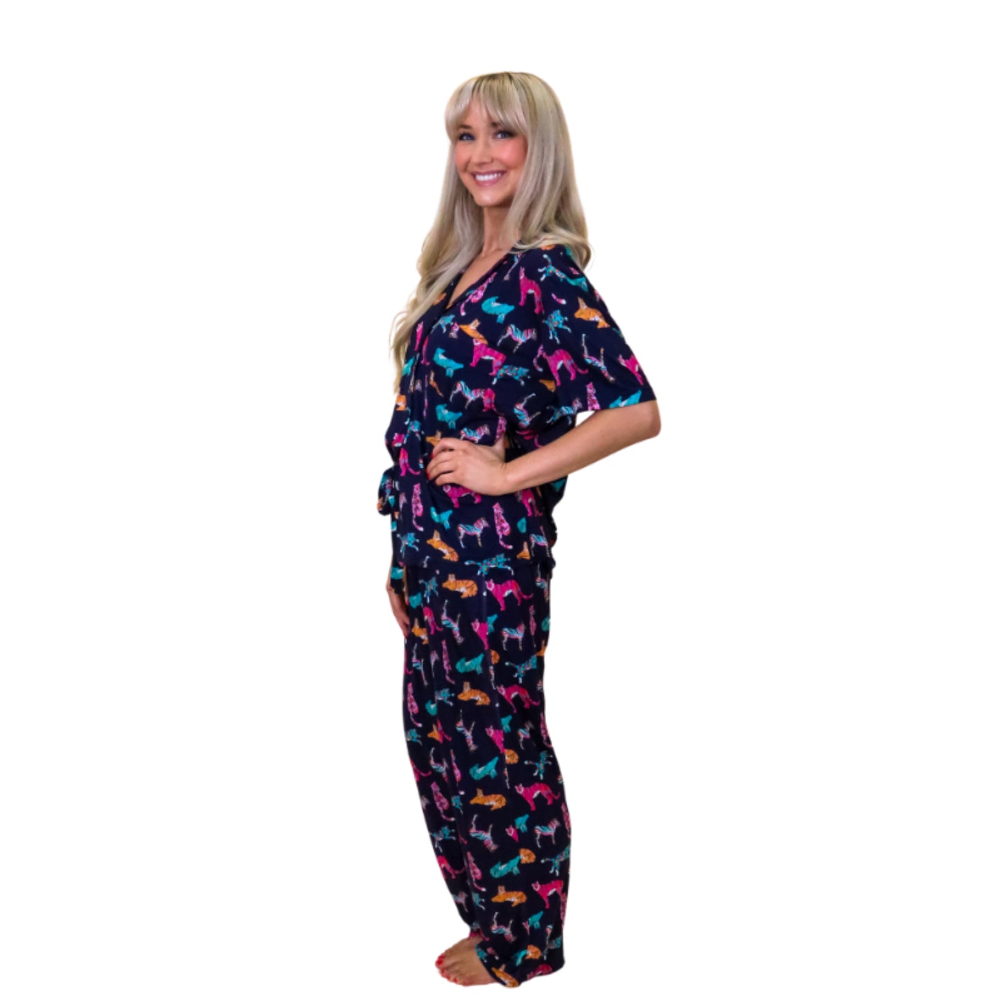 Midnight Roar Bamboo Pajama Set S