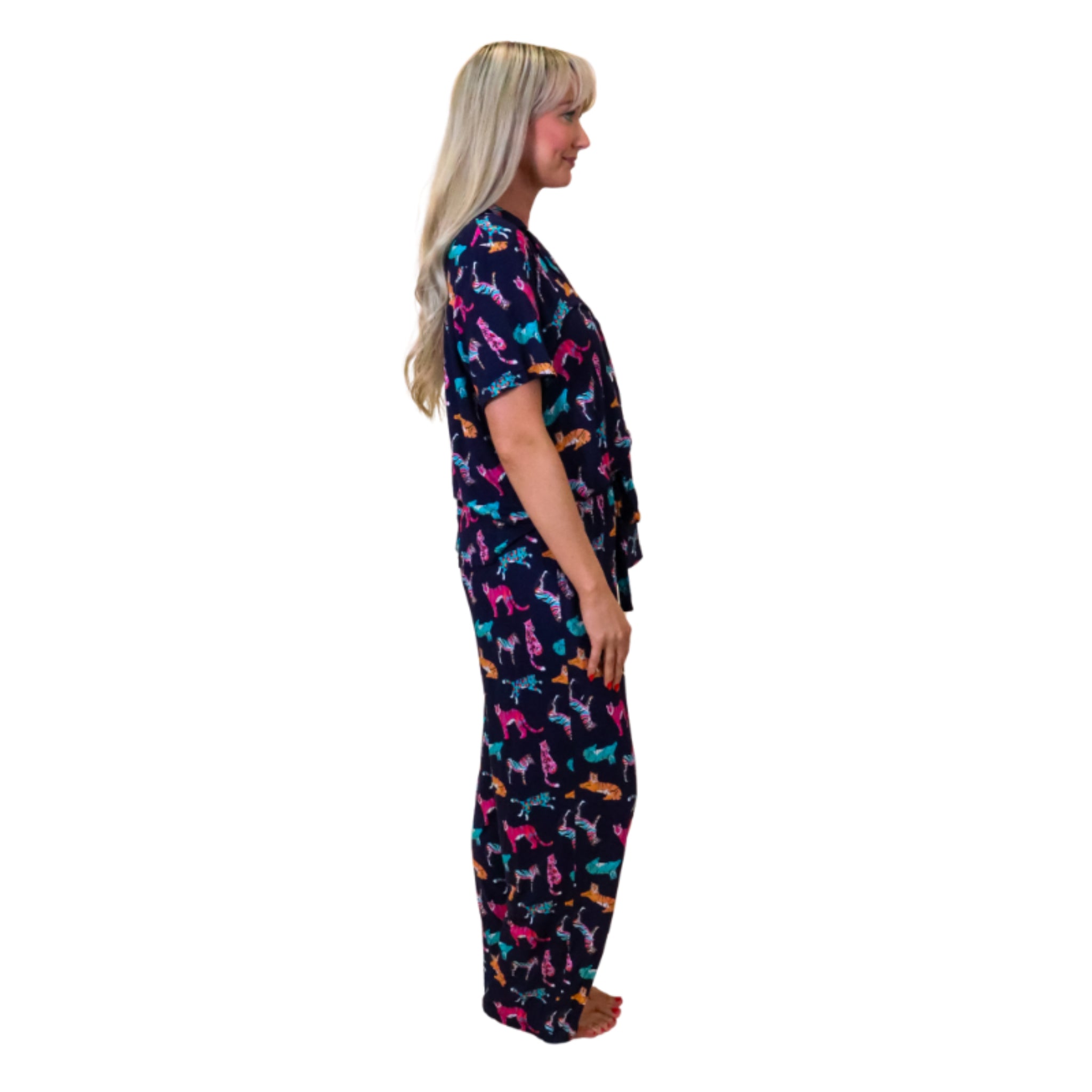 Midnight Roar Bamboo Pajama Set S