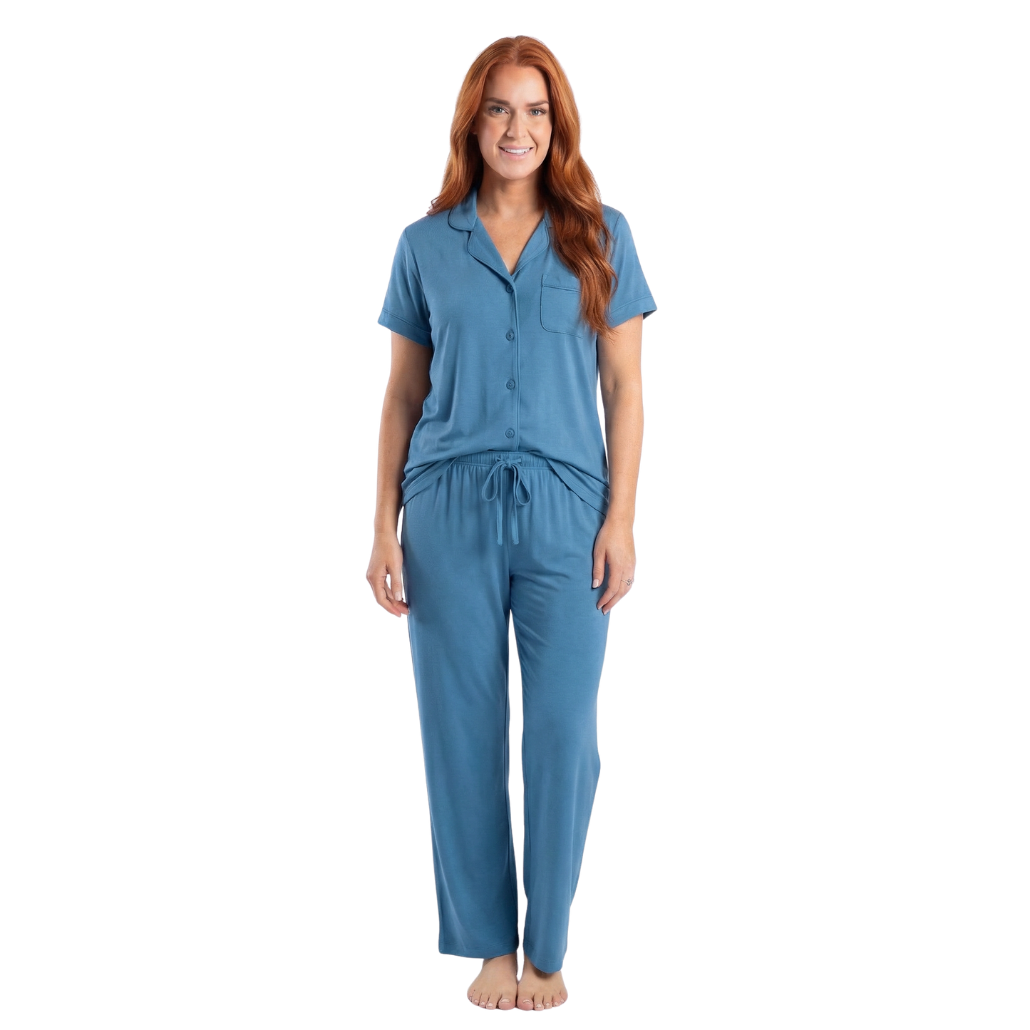 Denim Dreams Bamboo Pajama Set - Luxurious 100% Bamboo Jersey Sleepwear