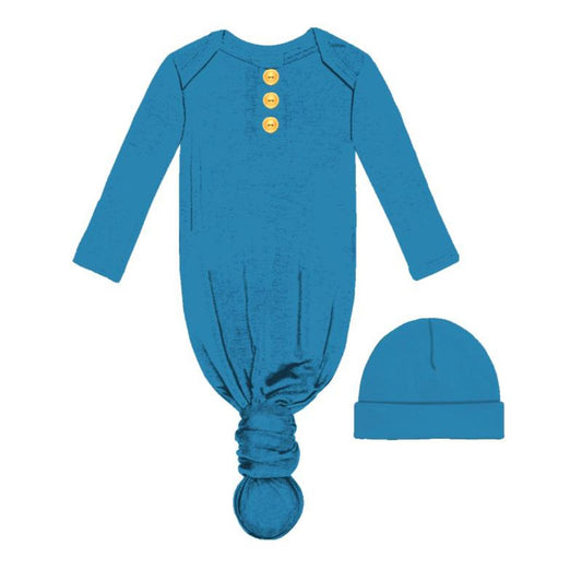 Kids Denim Dreams Bamboo Gown and Beanie Set