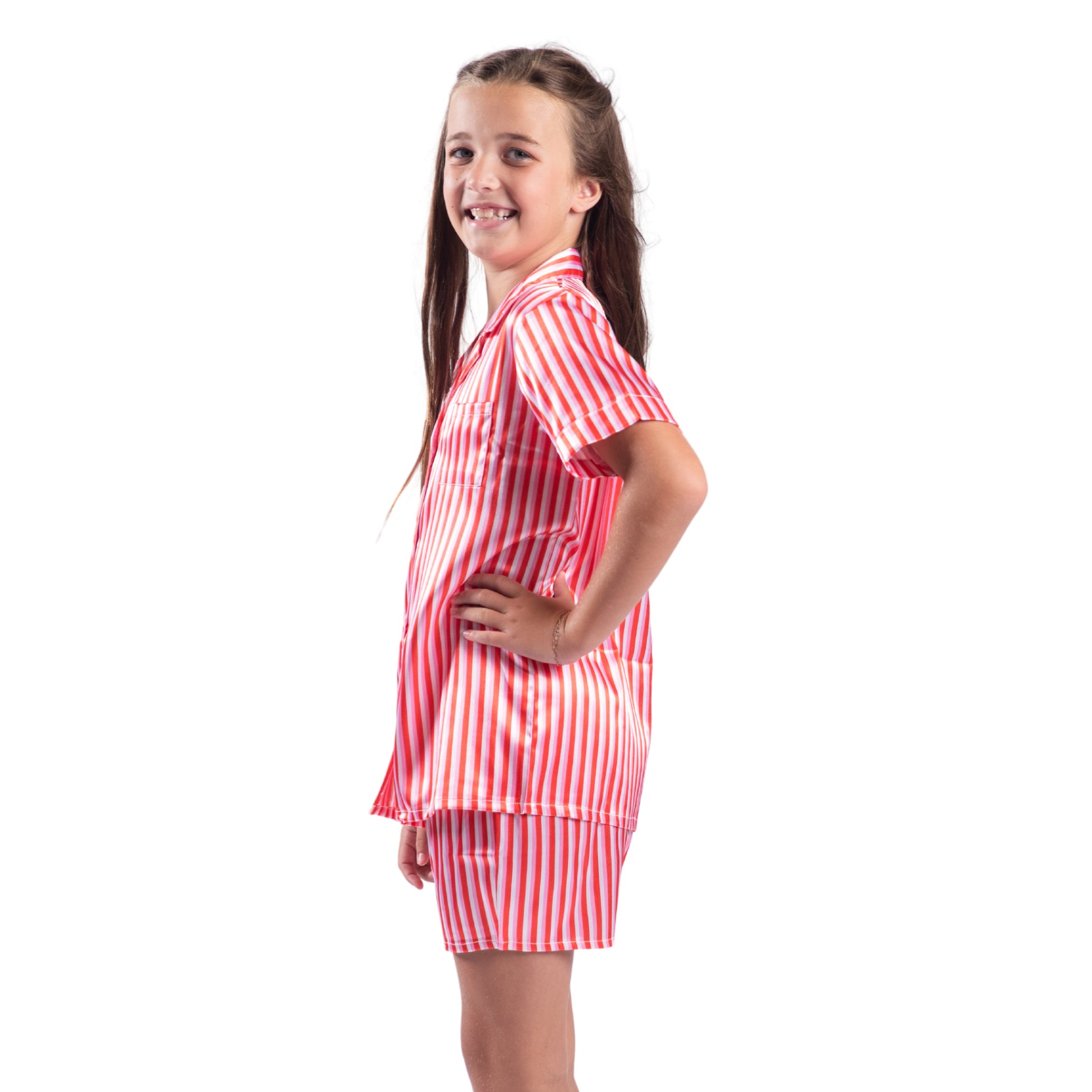Kids Fine Line Pajama Short Set S