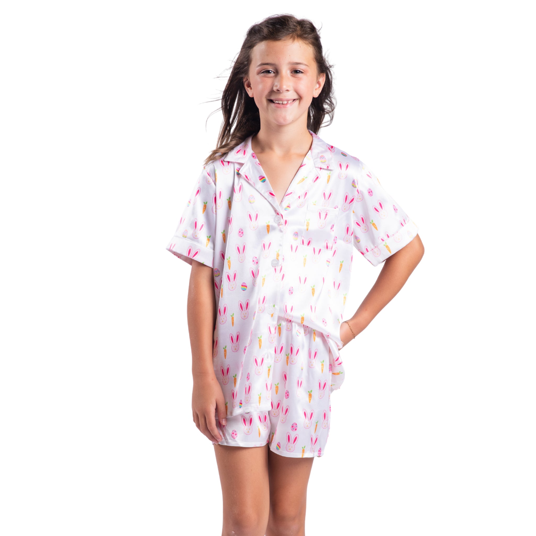 Kids Hoppy Easter Pajama Short Set S