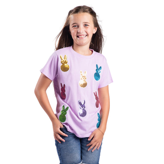 Kids Peep This Light Purple Crew Neck Shirt