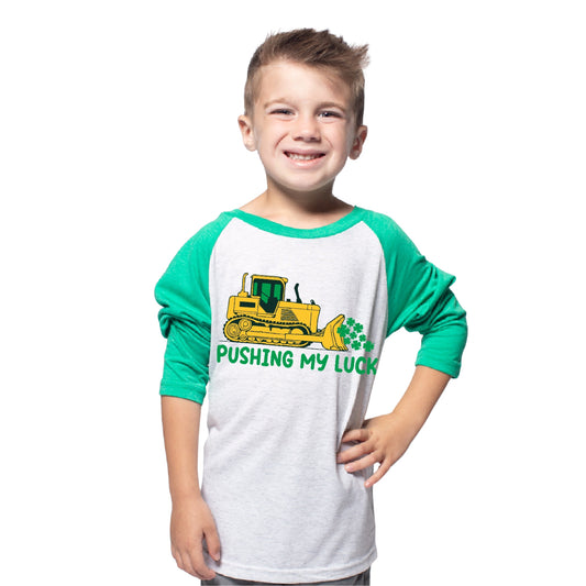 Kids Pushing My Luck 3/4 Sleeve T-Shirt S