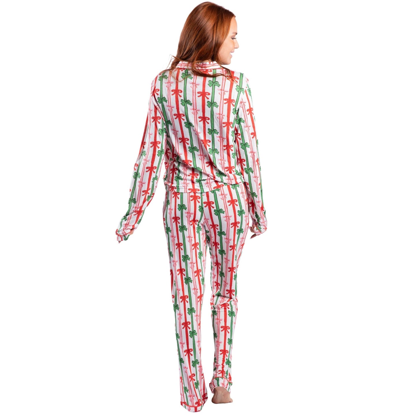 Bow-tiful Christmas Bamboo Pajama Pant Set S